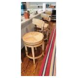 Wood/Metal w/ Rush Seat Bar Stools