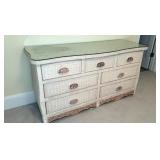 7 Drawer Wicker/Rattan Dresser
