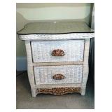 Matching Wicker/Rattan Nightstand