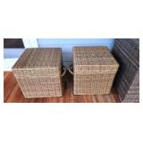 Synthetic Wicker Storage Boxes