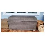 Synthetic Wicker Storage Trunk