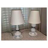 Milk Glass Lamps 16.5 " H