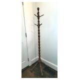 Spool Style Oak Hat/Coat Rack