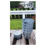 Metal Planters w/Bases