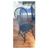Set of 8 Black Cherry Windsor Dining Chairs