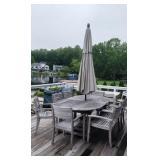 Country Casual Teak Dining Table w/ 8 Chairs