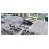 Table easily slides apart for additional seating