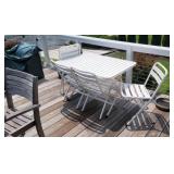 Metal Folding Table w/ 4 Folding Chairs