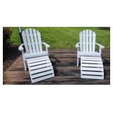 Pair of Adirondacks w/ footrests