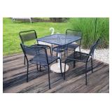 Metal Table w/ 4 Chairs