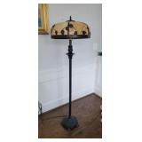 Vintage Slag Glass Floor Lamp
