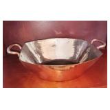 Lg. Copper Bowl w/Silver Overlay