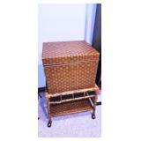 Rattan File Box w/Stand