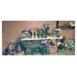 Lg. selection of artificial Flowers/Plants