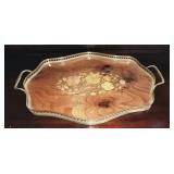 Vintage Italian Marquetry Serving Tray