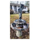 Lg. Concrete Fountain 3 Pieces totaling 5