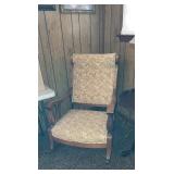 Vintage Oak/Fabric Rocking Chair