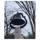 Lg. Vintage Cast Iron Farm Bell 40 lbs.