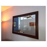 Framed Beveled Mirror