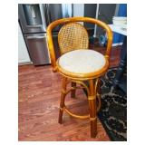 Pair of vtg Bamboo/Cane Bar Stools