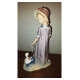 "Girl with Toy Wagon"