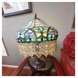 Tiffany style Stained Glass Lamp 21.5" H