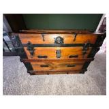 Antique Steamer Trunk 34.5" L x 20.5" W x 34" H