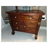 Vtg 3 Drawer Chest w/Storage
