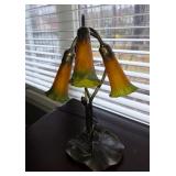 Tiffany Style Lily Pond Desk Lamp 16" H
