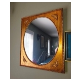 Vtg Wood Framed Mirror