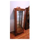 Vtg Oak Display Cabinet
