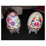 Porcelain Egg Trinket Boxes