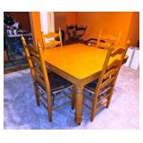 Vtg Oak Pub-Style Table