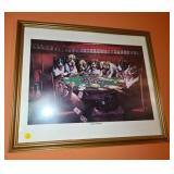 "Poker Sympathy" by artist Coolidge 21.5" x 18"