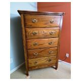 5-drawer Oak Chest