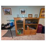 Oak Bookcase/Display Cabinet