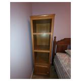 Oak Bookcase/Display Cabinet 18" W x 16" D x 62" H