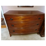 Vtg Federal-style Mahogany Bowfront Chest of Drawers