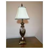 Cut Glass/Bronze Tone Table Lamp