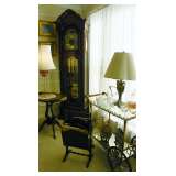 Grandfather Clock & Vintage Bar Cart
