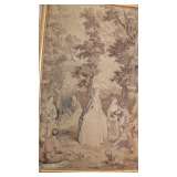 Vintage framed tapestry