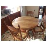 Oak Table and 4 Oak Chairs