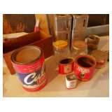 Vintage Cans, Box & Jars