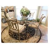 Glass Top Table w/4 Chair