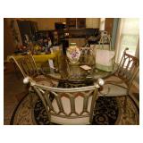 Glass Top Table w/4 Chair