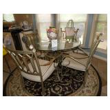 Glass Top Table w/4 Chair