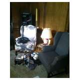 Blue wing back chairs