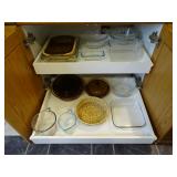 Complete contents of cabinet (Mostly Pyrex)