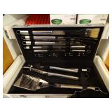 Complete contents of cabinet (BBQ Untinsel Set, Food Processor, Bakeware, Storageware)