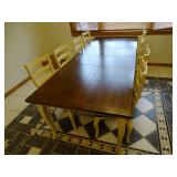 West Point Woodworking LLC, Handmade Amish Maple / Hickory table with 2 leafs & 8 chairs 2 of them a